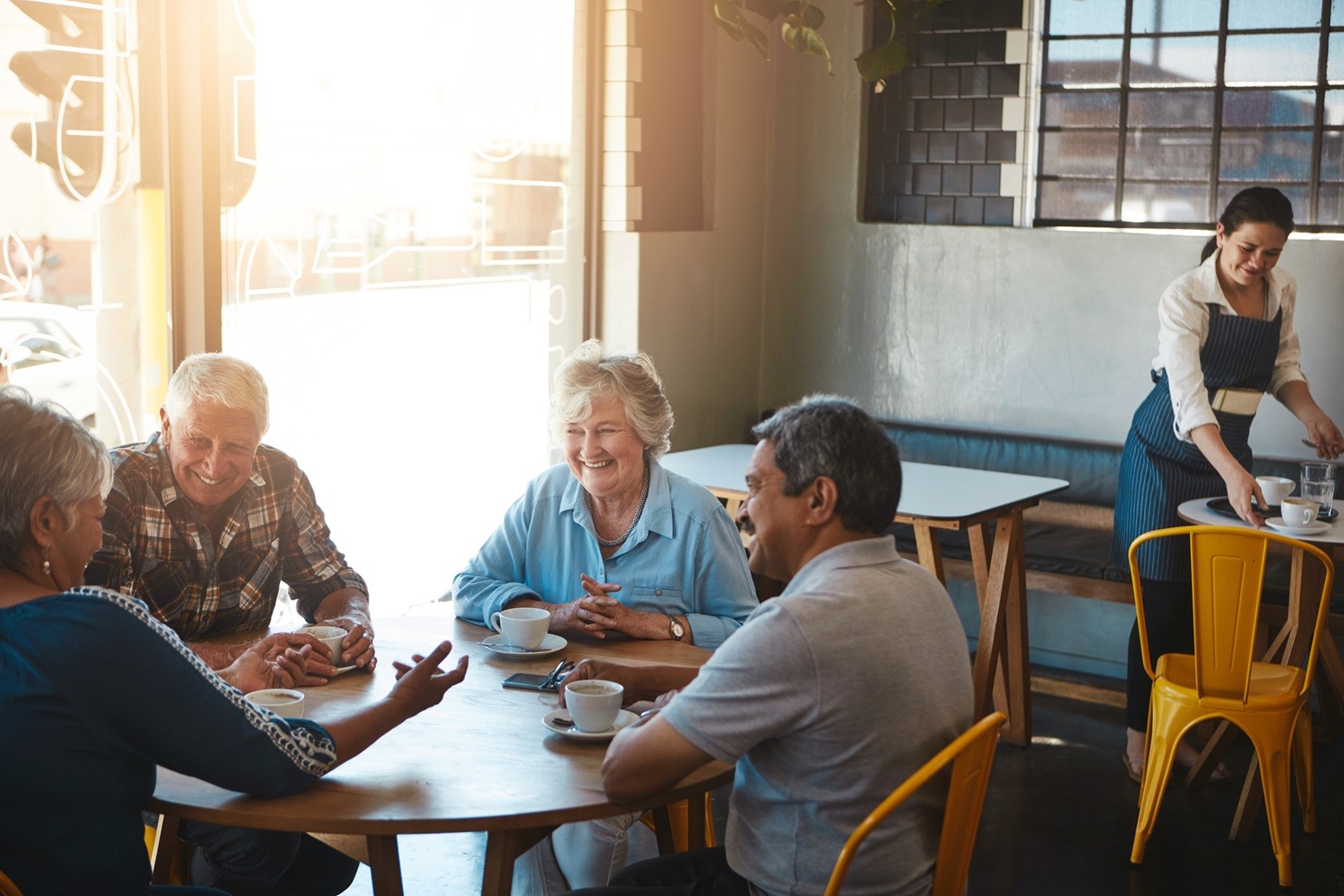 Older people at social group